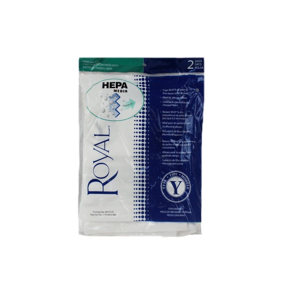 Royal Type Y HEPA Paper Upright Vacuum Bag 2pk, large image number 1