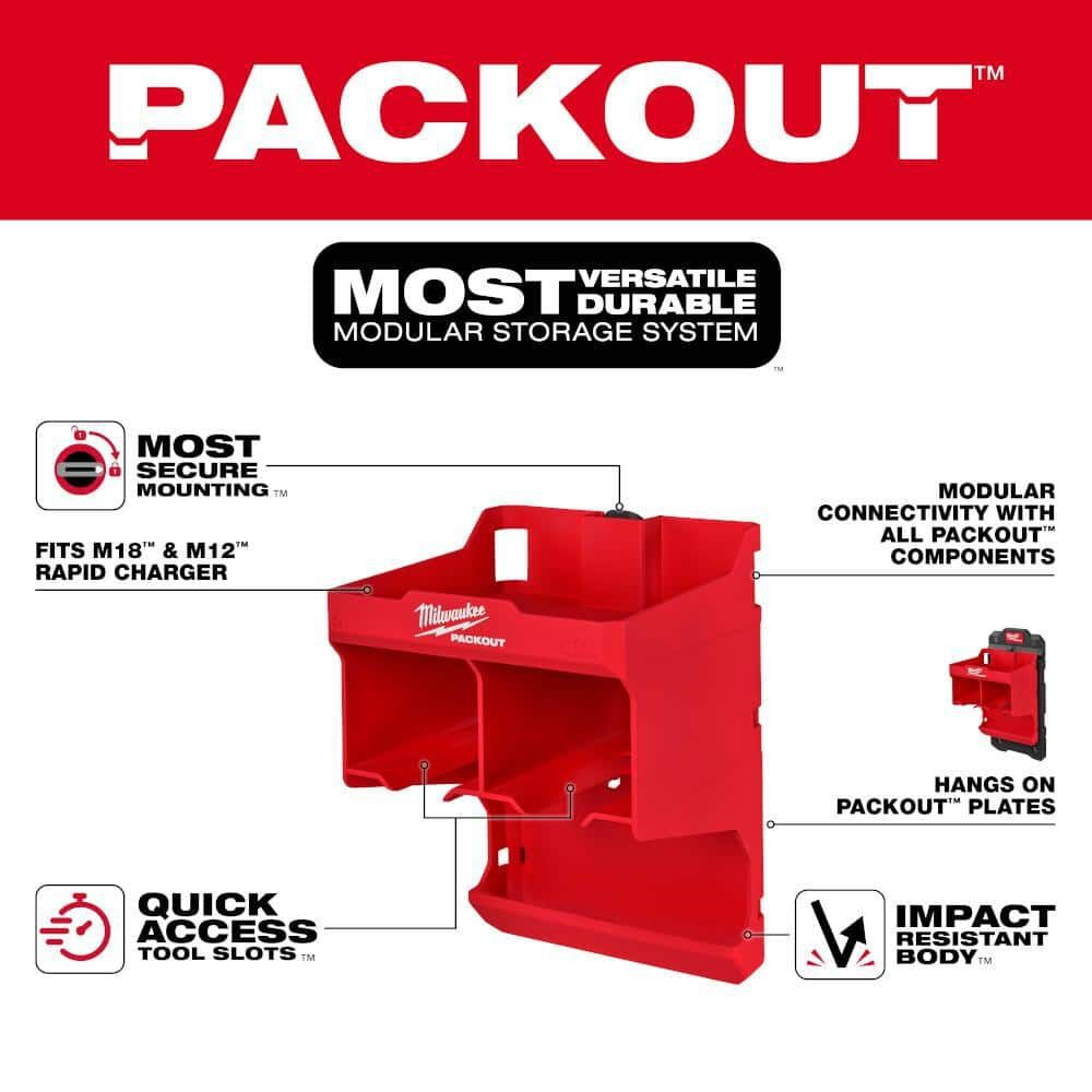 Milwaukee Packout M18 Battery Rack, Packout Tool Station Bundle, large image number 17