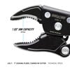 Channellock 7" Locking Pliers, Curved Jaw, small image number 5