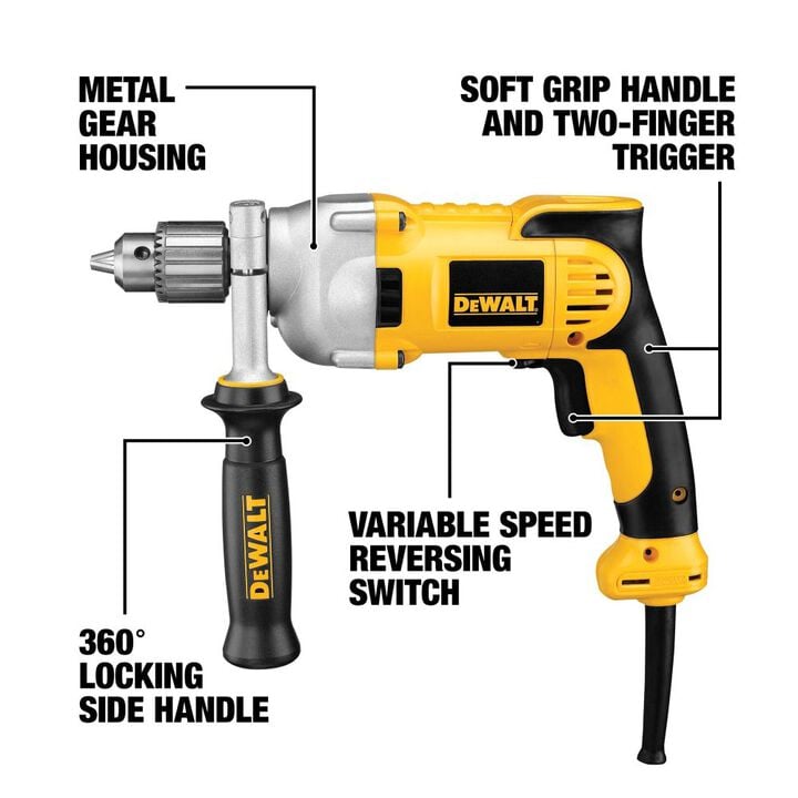 DEWALT 10-Amp 1/2-in Keyed Corded Drills, large image number 2