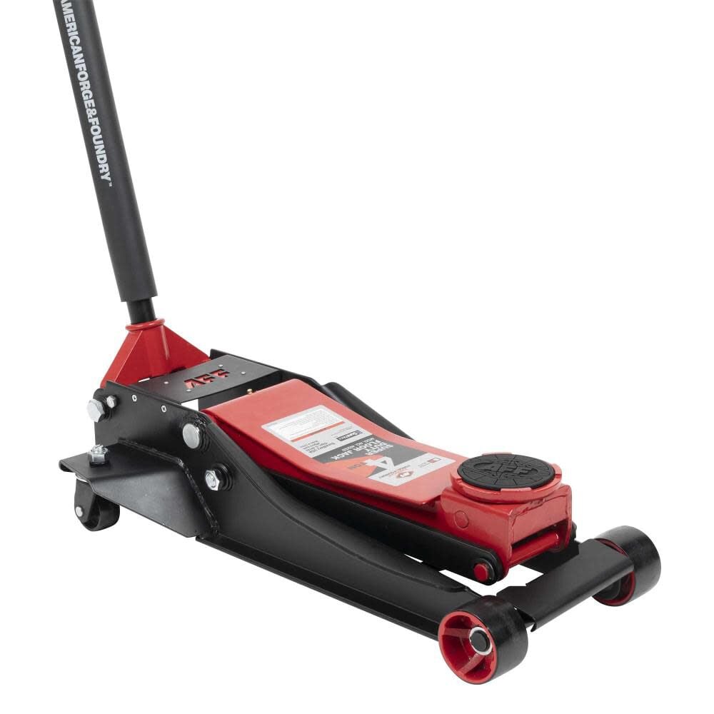 American Forge 4 Ton Lighting Lift Super Duty Floor Jack Heavy Gauge Steel 2pc Handle – 402SD