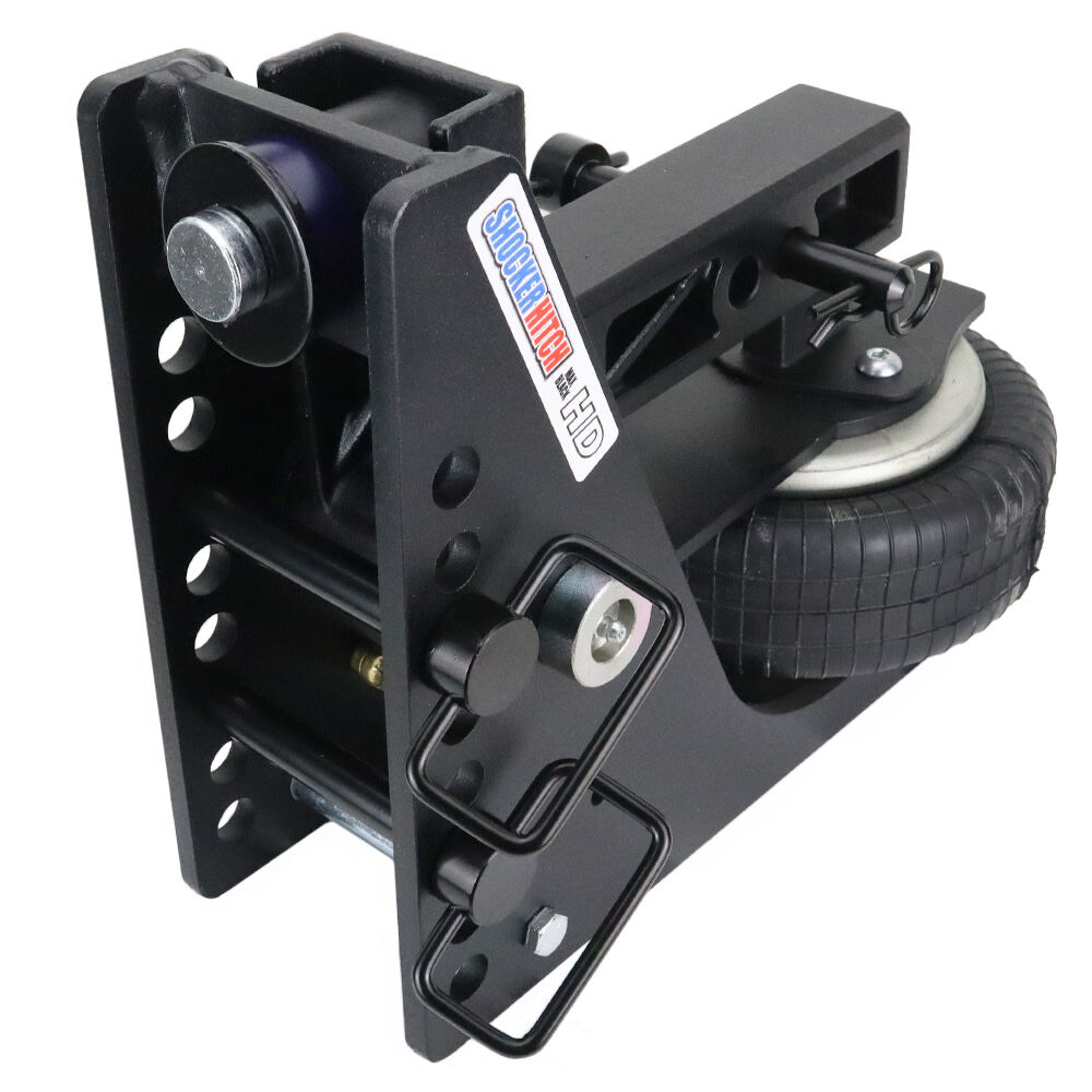Shocker Hitch HD 20K Max Black 2 Inch Air Hitch with 16K Pintle & 2 Inch Ball, large image number 4