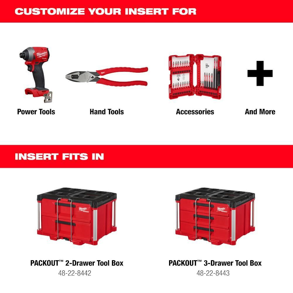 Milwaukee Customizable Foam Insert for PACKOUT Drawer Tool Boxes, large image number 2