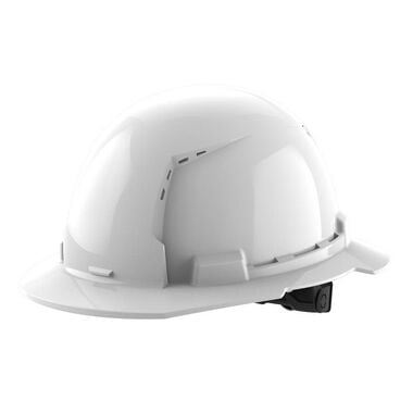 Milwaukee White Full Brim Vented Hard Hat with 6pt Ratcheting Suspension Type 1 Class C, swatch