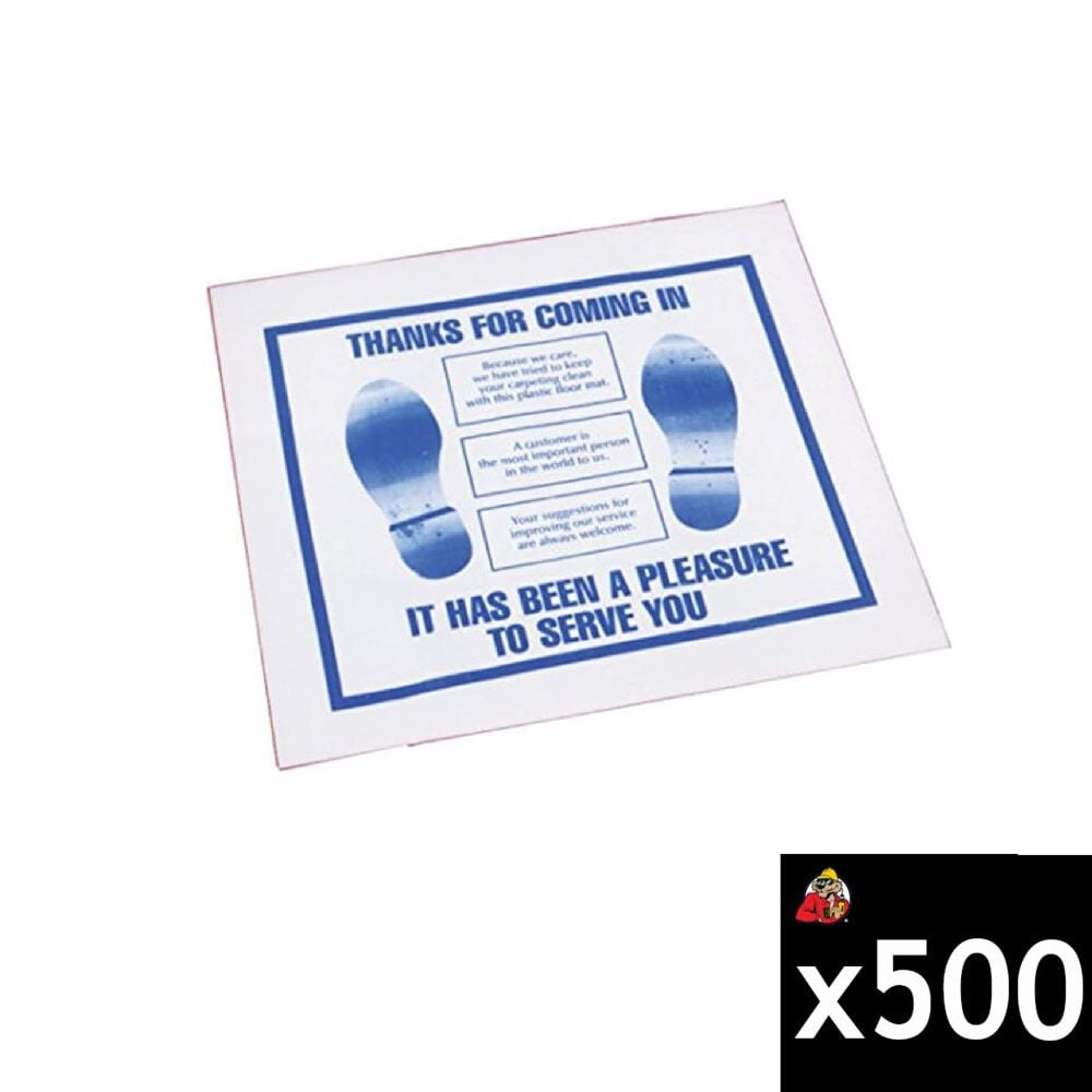Johndow Heavy Duty Plastic Floor Mats 18 x 19 Inch 500 Pieces, large image number 1