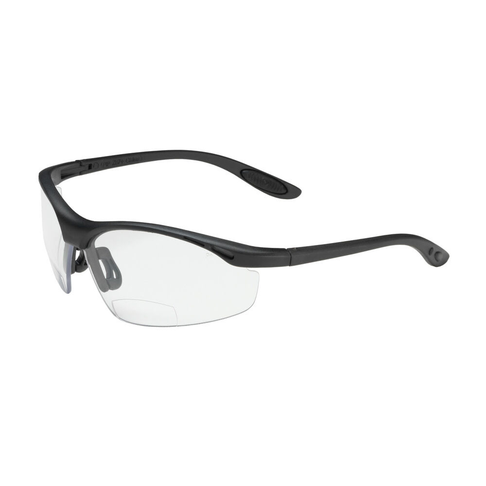 Protective Industrial Products Mag Readers Semi-Rimless Safety Readers with Black Frame Clear Lens and Anti-Scratch Coating +3.00, large image number 1