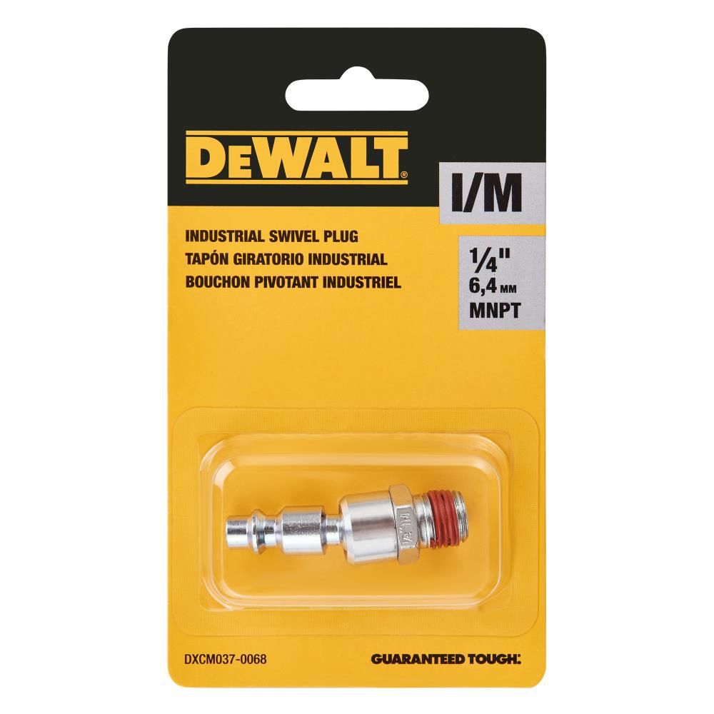 DEWALT 1/4 Inch MNPT Swivel Industrial Plug, large image number 4