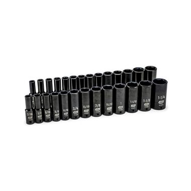 GEARWRENCH 1/2in Drive 6 Point Deep Impact SAE/Metric Socket Set 27pc, large image number 5