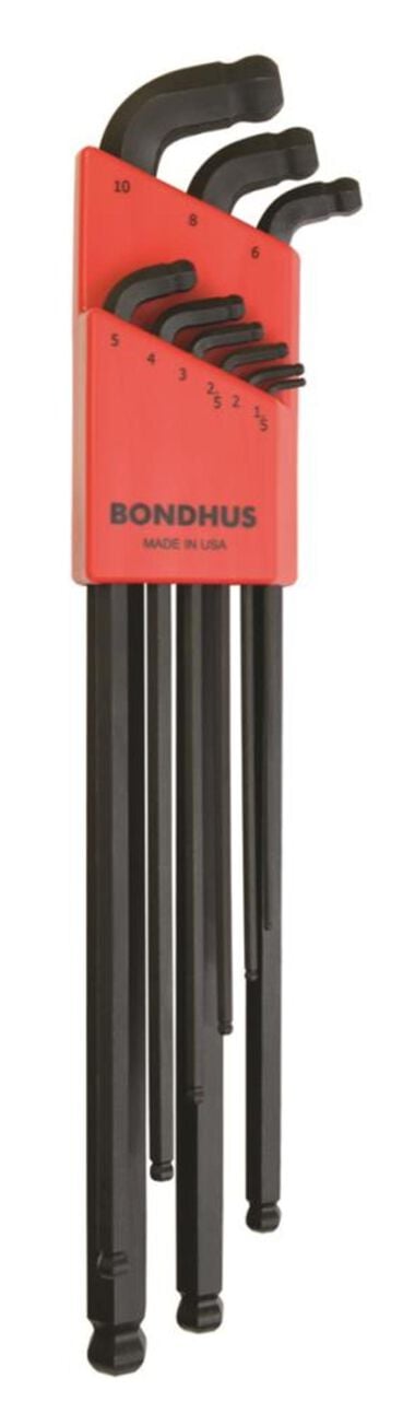 Bondhus 9 piece Stubby Double Ball End L-Wrench Set with ProGuard Finish