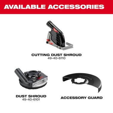 Milwaukee M18 FUEL 4-1/2 Inch-6 Inch Variable Speed Braking Grinder, Paddle Switch with ONE-KEY Kit, large image number 10