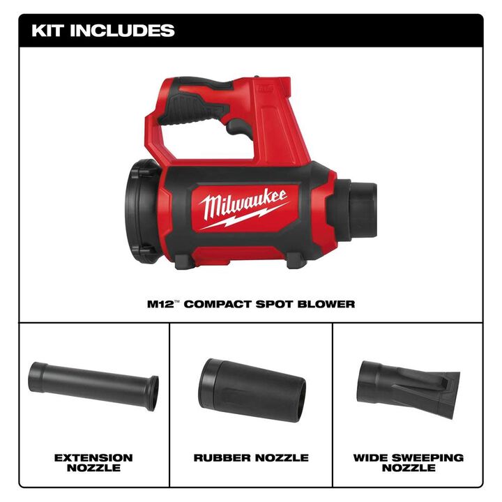 Milwaukee M12 Compact Spot Blower (Bare Tool), large image number 1