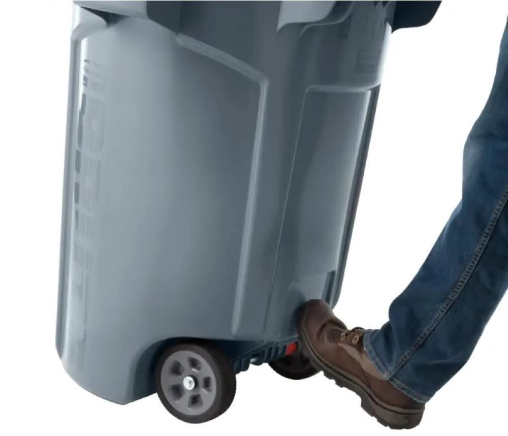 Rubbermaid Brute Trash Can 44 Gallon Wheeled Gray, large image number 2