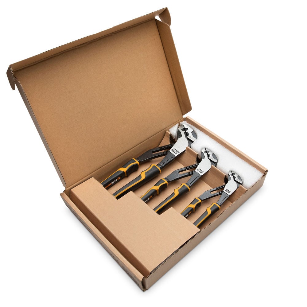 GEARWRENCH PITBULL K9 Straight Jaw Dual Material Tongue & Groove Pliers Set, 3 Piece, large image number 4