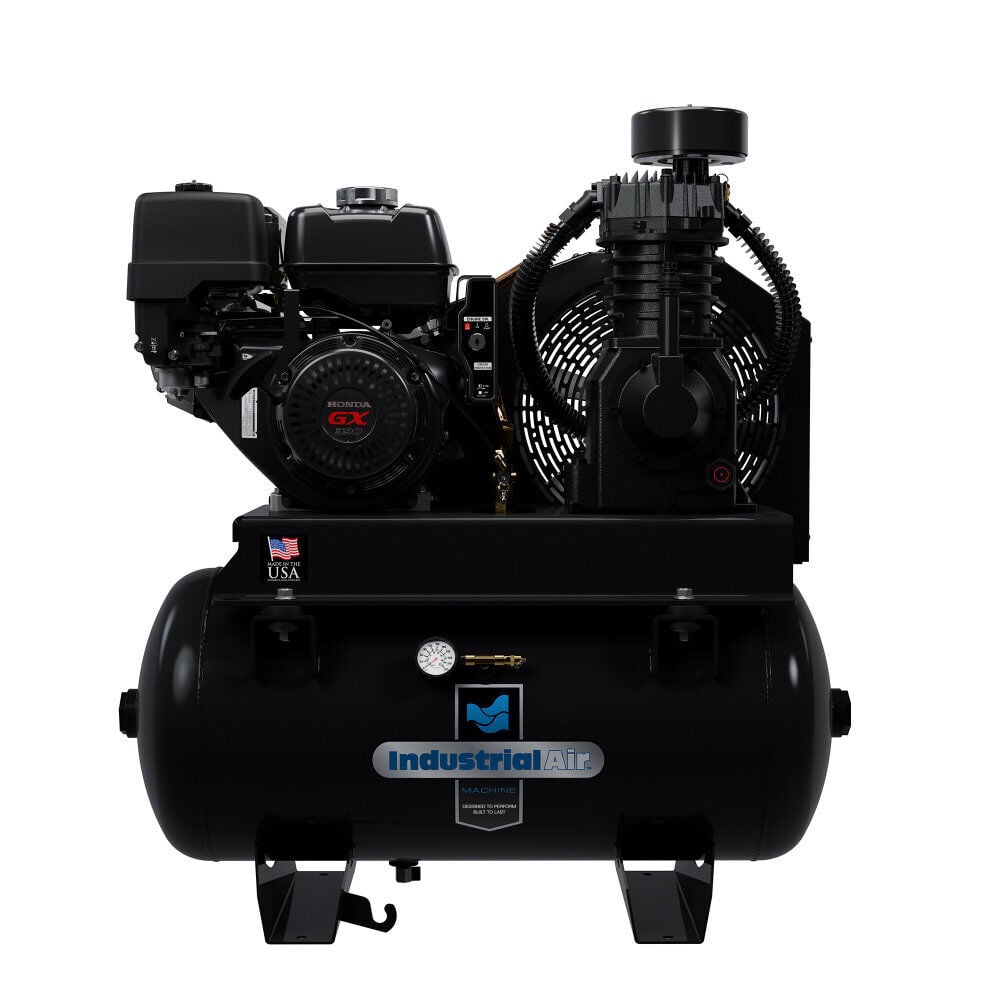 Industrial Air Compressor 13 HP Honda Powered Two Stage Truck Mount with Electric Start, large image number 1