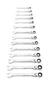 GEARWRENCH 14 Pc 90T 12 Point Flex Head Ratcheting Combination SAE Wrench Set, small