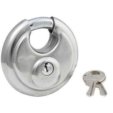 Master Lock 2-3/4 In. (70mm) Wide Stainless Steel Discus Padlock with Shrouded Shackle - 40DPF, large image number 0
