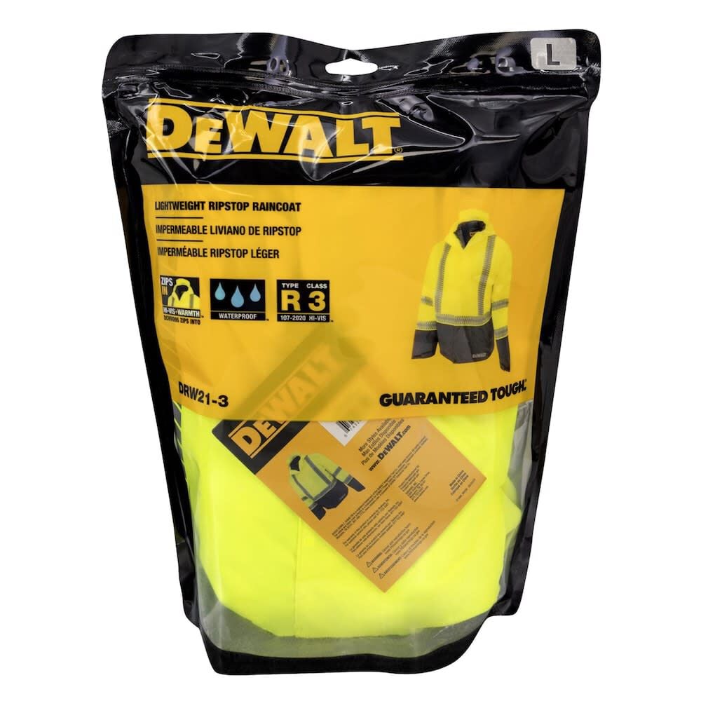 DEWALT Type R Class 3 Ripstop Wind and Rain Jacket, large image number 15