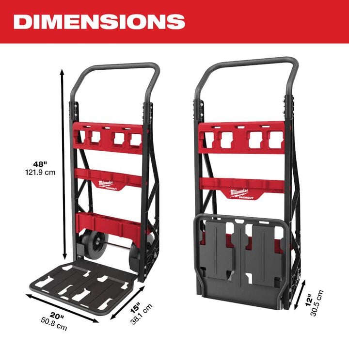 Milwaukee PACKOUT 2-Wheel Cart, large image number 2