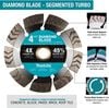 Makita 5 Inch Segmented Turbo Rim Diamond Blade for Concrete and Brick, small image number 3