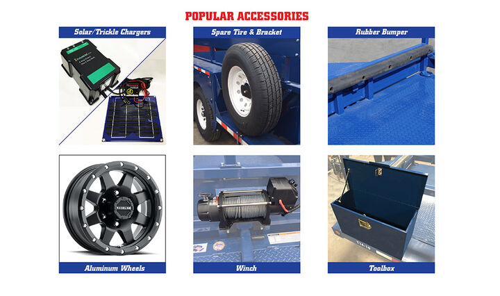 Air-Tow Trailers 12' Drop Deck Flatbed Trailer 75in Deck Width - 10000# Capacity, large image number 2