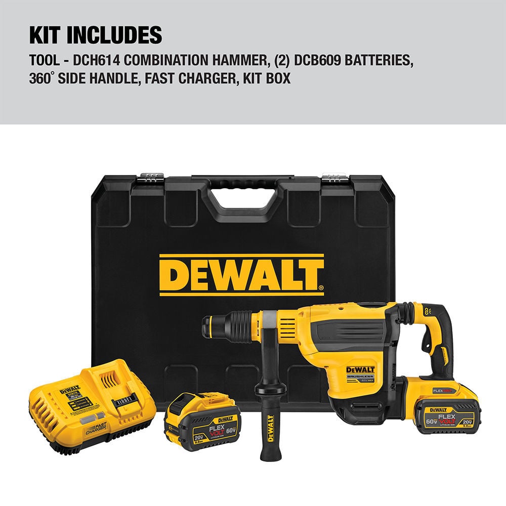 DEWALT 60V MAX 1-3/4in SDS MAX Brushless Combination Rotary Hammer Kit, large image number 12