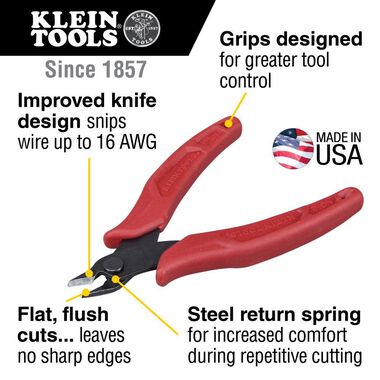 Klein Tools Flush Cutter Lightweight 5in, large image number 1