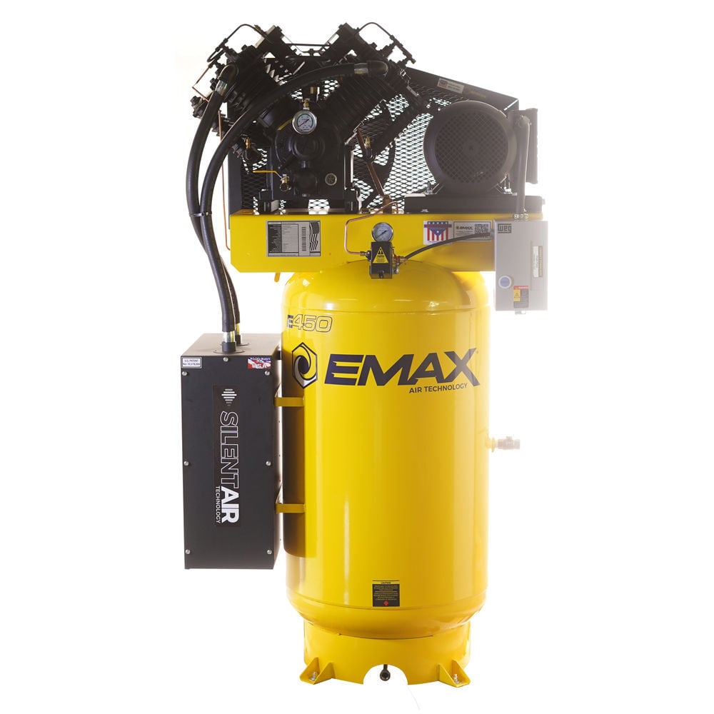 EMAX 208V 10HP 3PH 80 Gallon Vertical Air Compressor, large image number 1