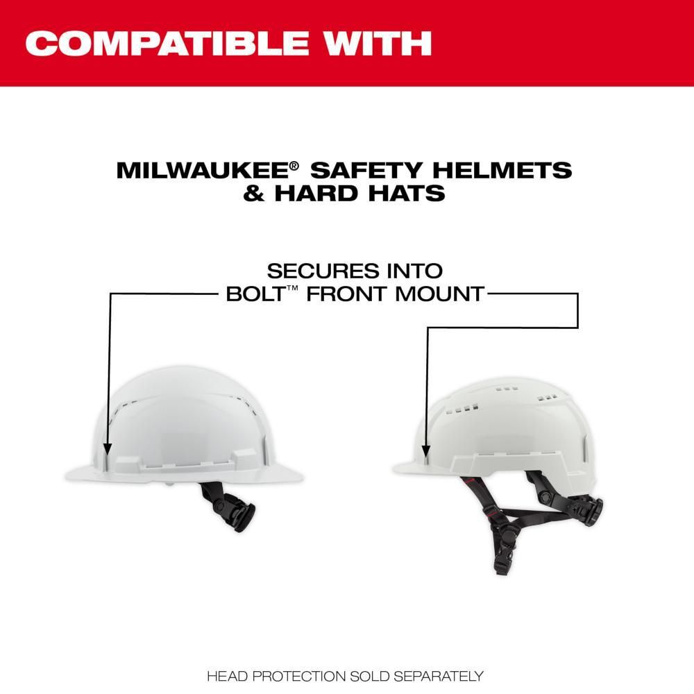 Milwaukee BOLT Gasketed Eye Visor - Clear Dual Coat Lens for BOLT Safety Helmets & BOLT Hard Hats, large image number 2
