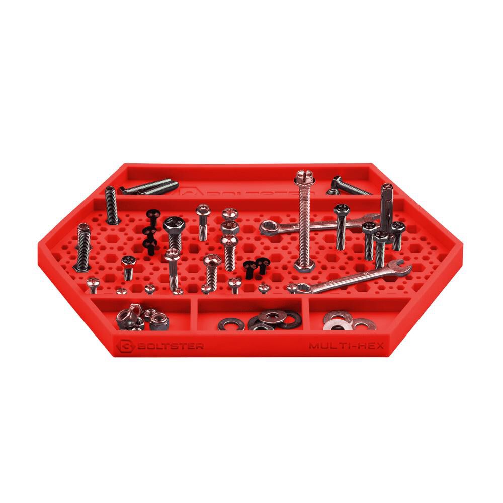 Boltster Multi-Hex Magnetic Fastener Organizer Tray Red, large image number 3