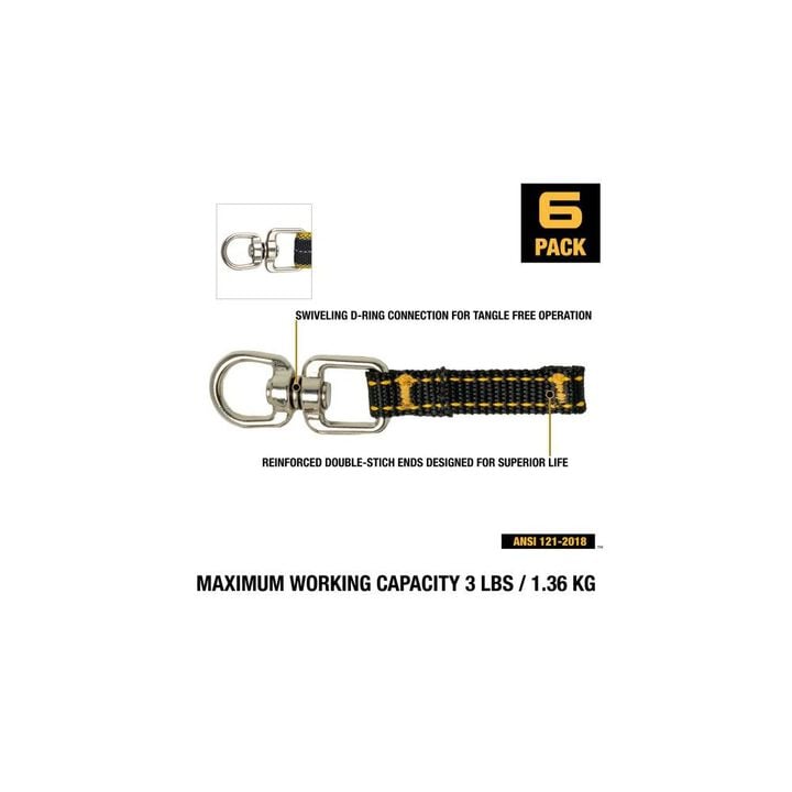 DEWALT 2.5 in Tool Attachment with Swivel 3 lb 6pk, large image number 1