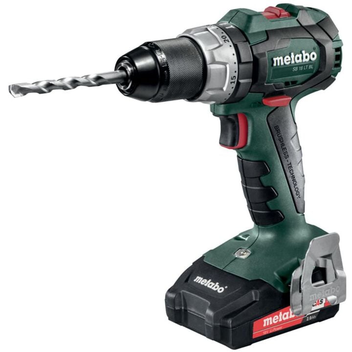 Metabo 18V SB 18 LT BL 2.0 Brushless Cordless Hammer Drill 2.0Ah Kit, large image number 2