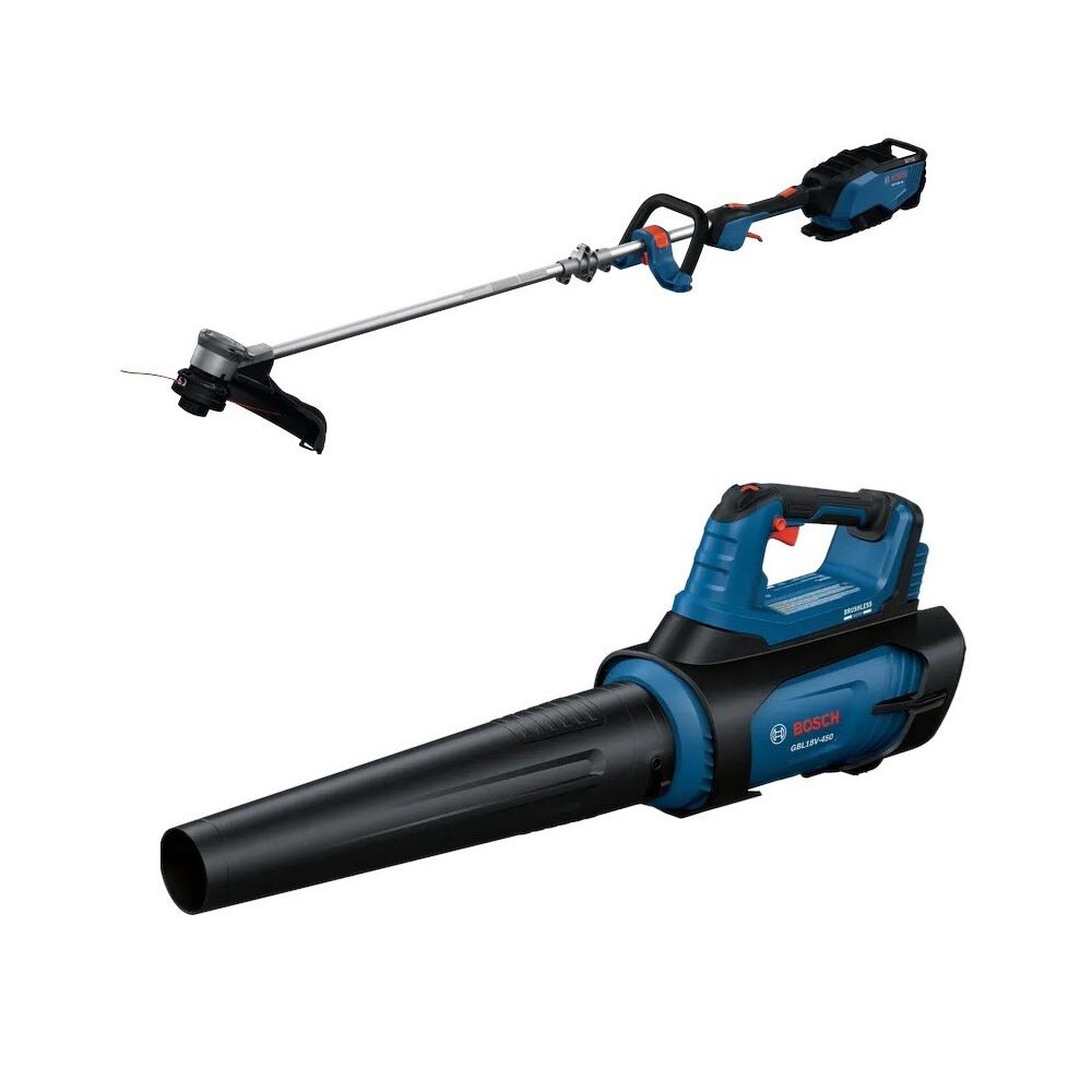 Bosch 18V String Trimmer and PROFACTOR Blower (Bare Tool) Bundle, large image number 1