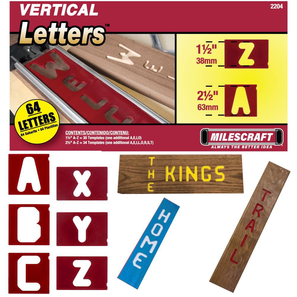 Milescraft Vertical Letters 2.5in & 1.5in 64pc, large image number 2