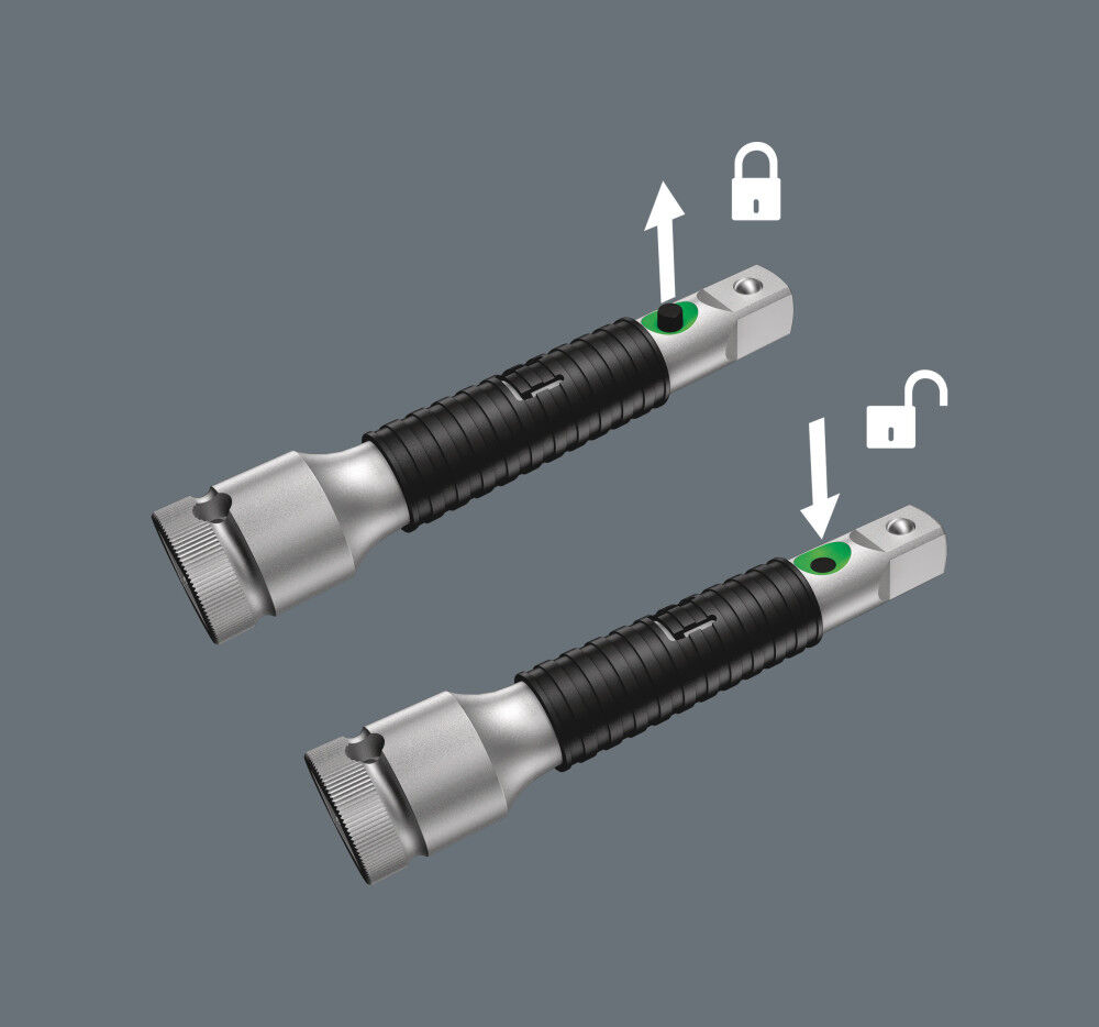 Wera Tools 3/8in 8796 SB Zyklop Flexible-Lock Extension with Sleeve, large image number 2