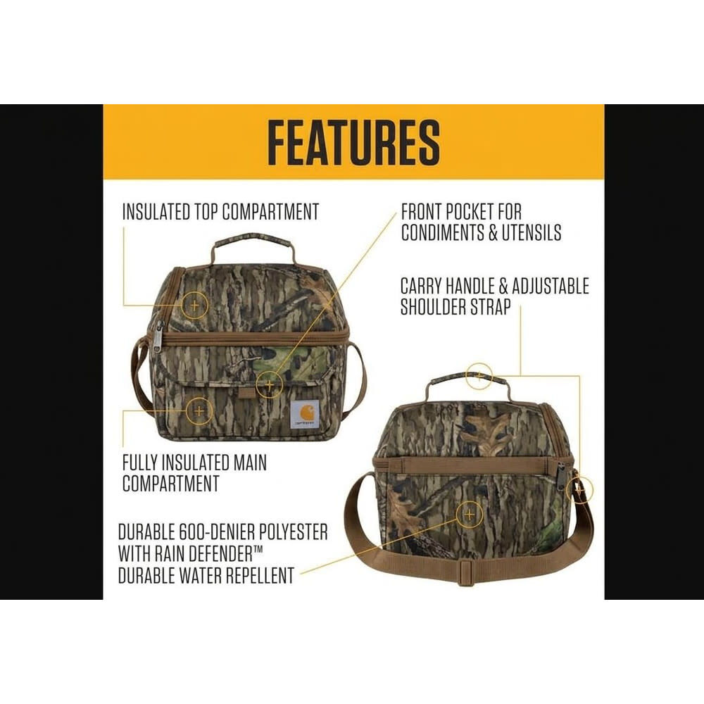 Carhartt 12-Can Mossy Oak Camo Lunch Cooler, large image number 4