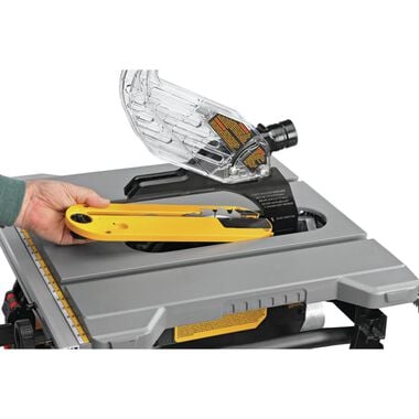 DEWALT 8 1/4in Compact Jobsite Table Saw with Rolling Stand Bundle, large image number 4