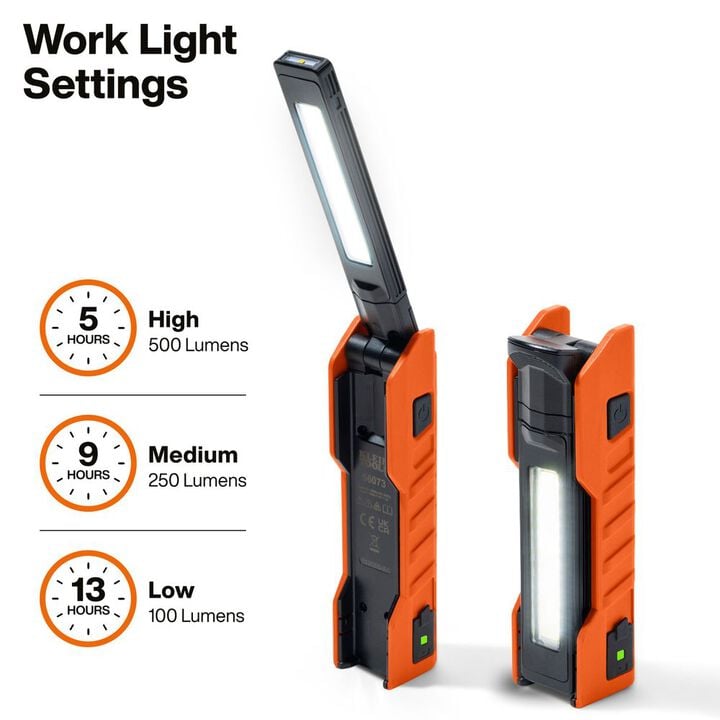Klein Tools Rechargeable Handheld Folding Work Light, large image number 1