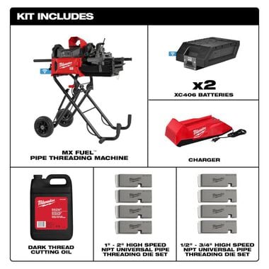 Milwaukee MX FUEL Pipe Threading Machine Kit, large image number 1
