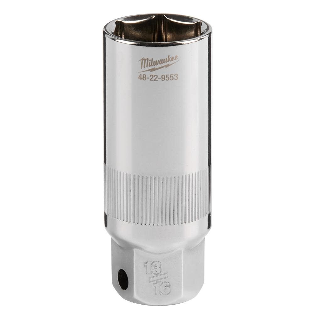 Milwaukee 3/8in Drive 13/16in Spark Plug Socket, large image number 1