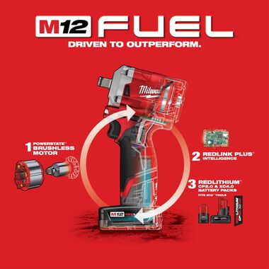 Milwaukee M12 FUEL Stubby 1/2 in. Impact Wrench Kit, large image number 6