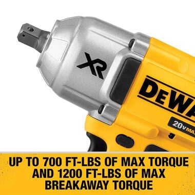 DEWALT 20V MAX XR High Torque 1/2-in Impact Wrench Kit with Detent Anvil, large image number 4
