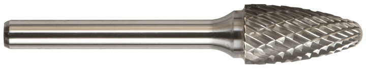 Drillco Double Cut Solid Carbide Burr, Cylinder Ball Nose, 7000G Series, SF-5