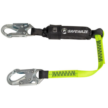 Safewaze PRO 3 Ft. Energy Absorbing Lanyard: Snap Hook