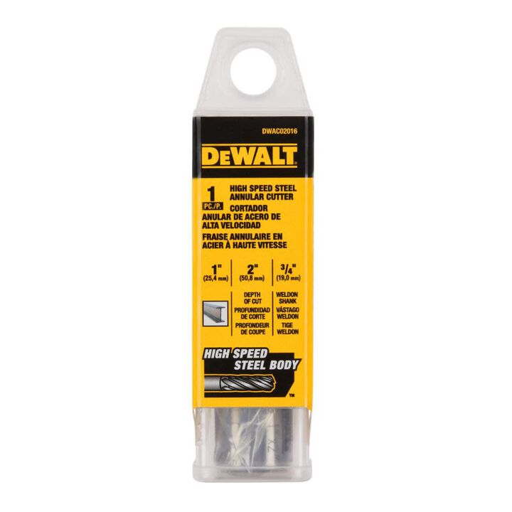 DEWALT Annular Cutter 1in X 2in HSS 3/4in Weldon, large image number 2