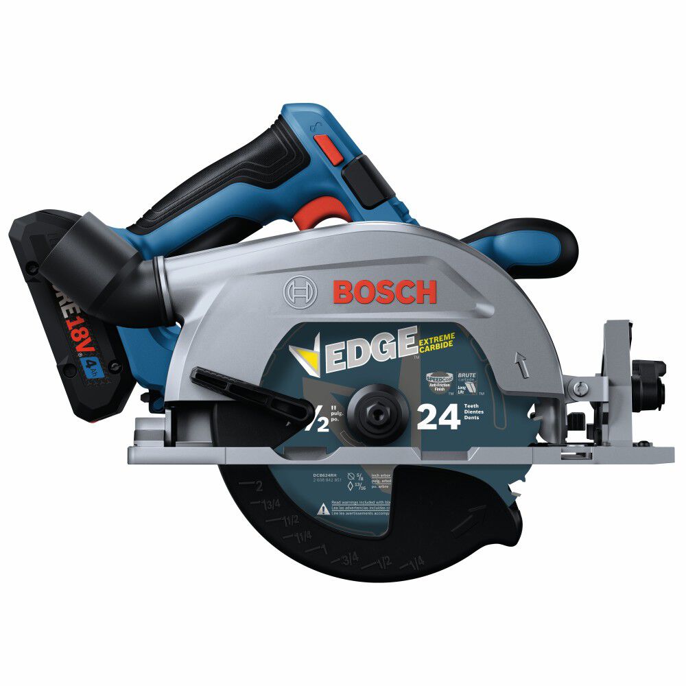 Bosch 18V Blade Right 6 1/2in Circular Saw Kit with 2 CORE18V 4.0 Ah Compact Batteries, large image number 4
