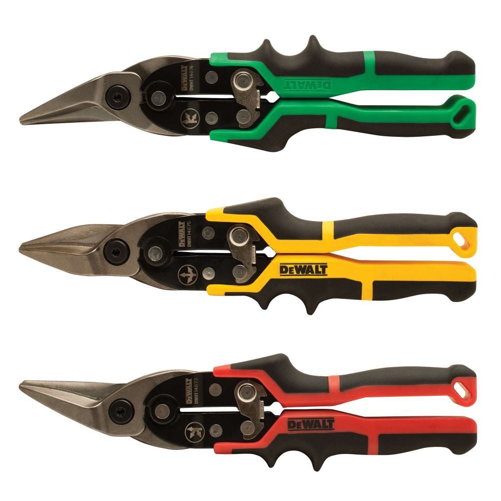 DEWALT 3 Pack Ergo Aviation Snips – DWHT14676