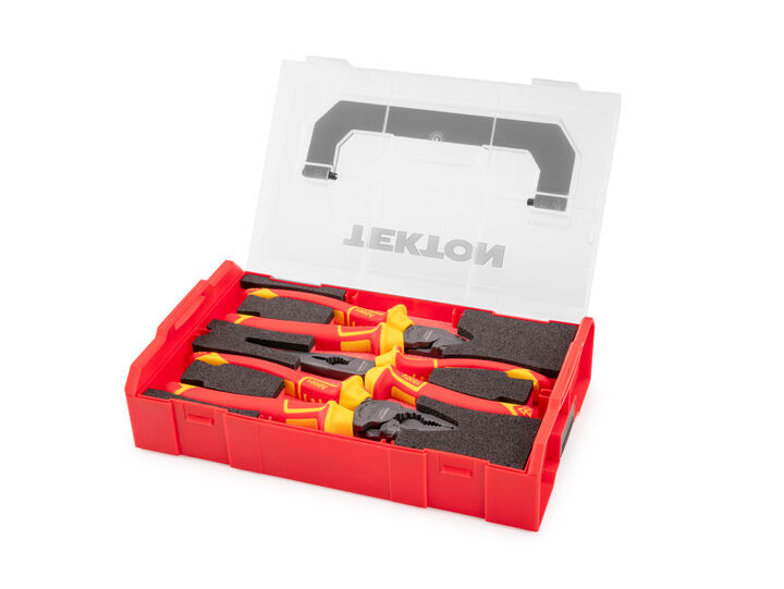 Tekton Insulated Pliers Set with Mini Stacking Tool Box, 3 Pieces, large image number 4