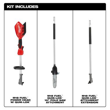 Milwaukee M18 FUEL 10inch Pole Saw (Bare Tool) with QUIK-LOK, large image number 2