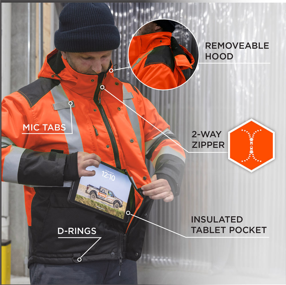 Ergodyne 8390 ampliFIRE Lining Class 3 Hi-Vis Jacket 2XL Orange, large image number 5
