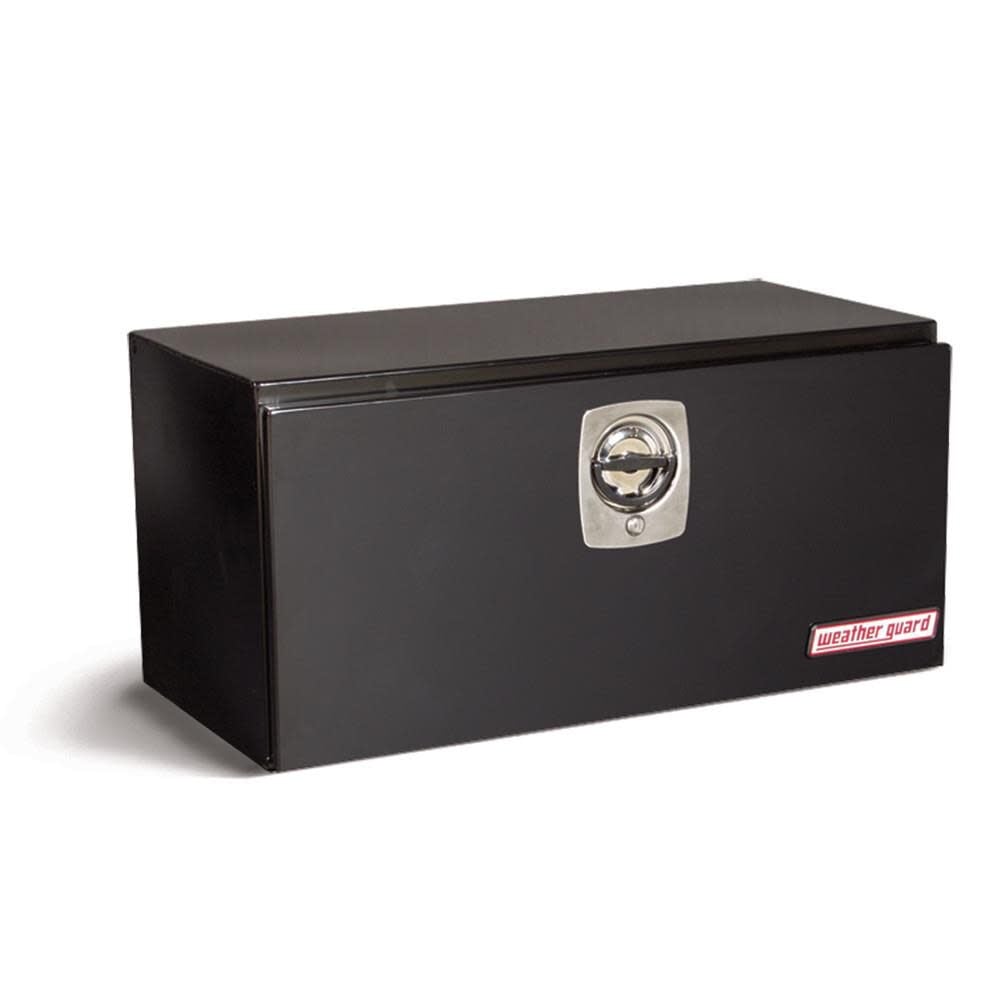 Weather Guard 36.625-in x 18.25-in x 18.125-in Black Steel Universal Truck Tool Box – 536-5-02